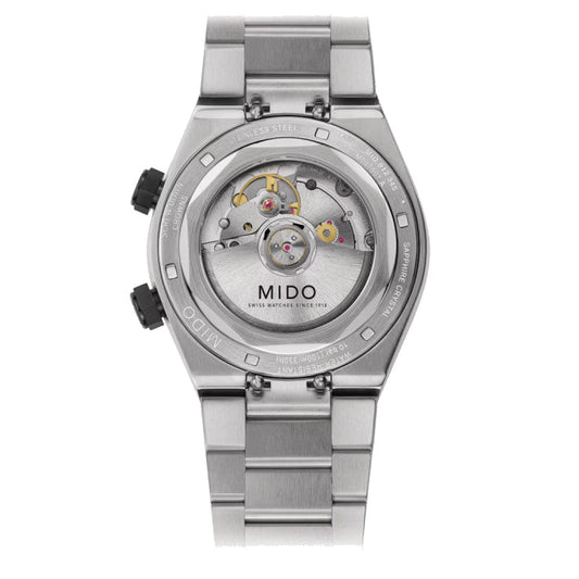Mido Uhr Multifort 8 Two Crowns 38,4 x 40mm Schwarz Automatik Stahl M047.507.11.051.00
