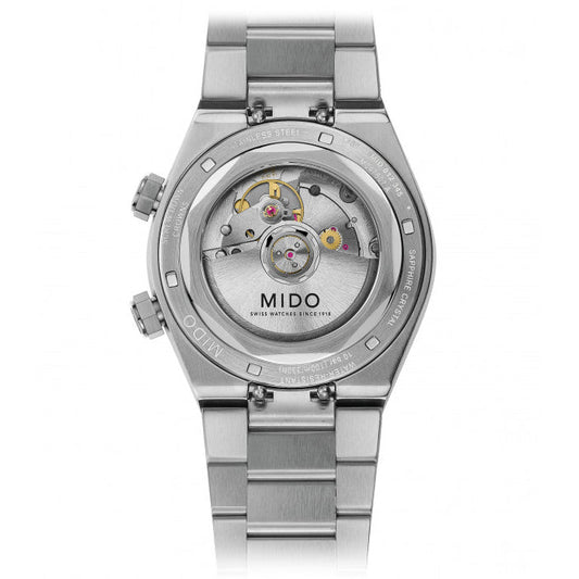 Mido Uhr Multifort 8 Two Crowns 38,4 x 40mm Grau Automatik Stahl M047.507.11.081.00
