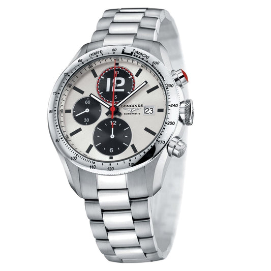Longines Armbanduhr Grand Vitesse Chrono 42mm silberfarben Automatik Stahl L3.636.4.76.6