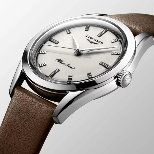 Longines Uhr Silver Arrow 38,5mm silber Automatik Stahl L2.834.4.72.2