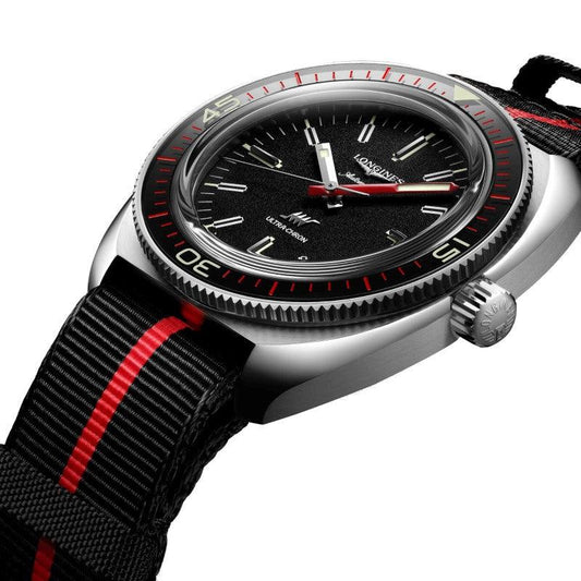 Longines Uhr Ultra-Chron Box Edition 43mm schwarz Automatik Stahl L2.836.4.52.8