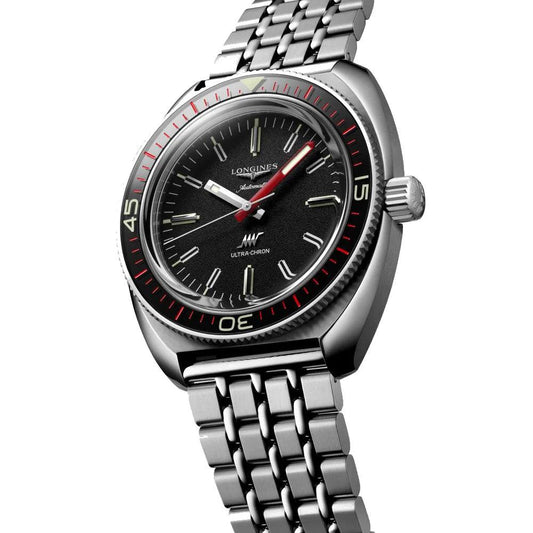 Longines Armbanduhr Ultra-Chron Box Edition 43mm schwarz Automatik Stahl L2.836.4.52.9