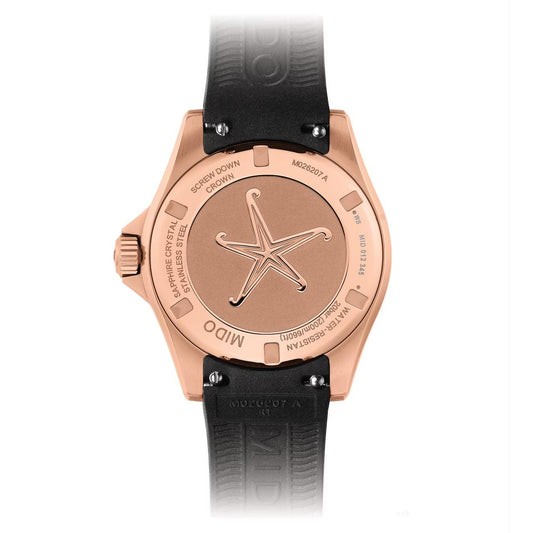 Mido Uhr Ocean Star Lady 36,5mm Schwarz Automatik Stahl PVD Roségold M026.207.37.056.00