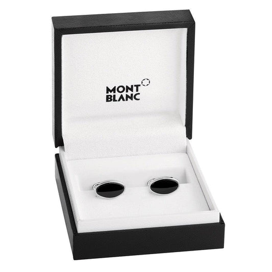 Montblanc Manschettenknöpfe Essential Sartorial Silber 925 Onyx 116642