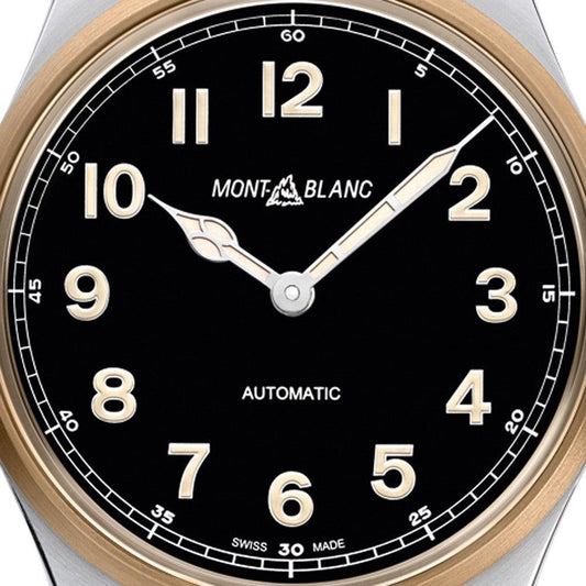 Montblanc Uhr 1858 Automatic 40mm schwarz Automatik Stahl und Bronze 117833