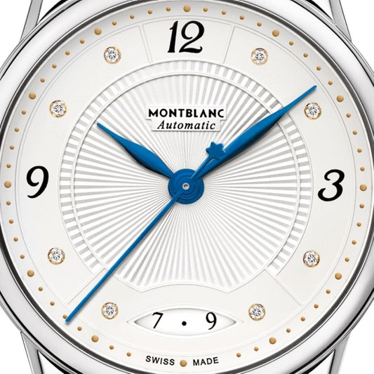 Montblanc Uhr Bohème Date 37mm weiß Automatik Stahl 114733