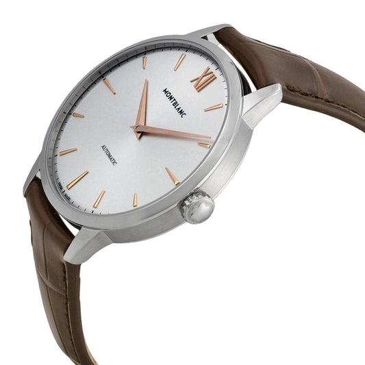 Montblanc Uhr Heritage Spirit 41mm Silber Automatik Stahl 110695