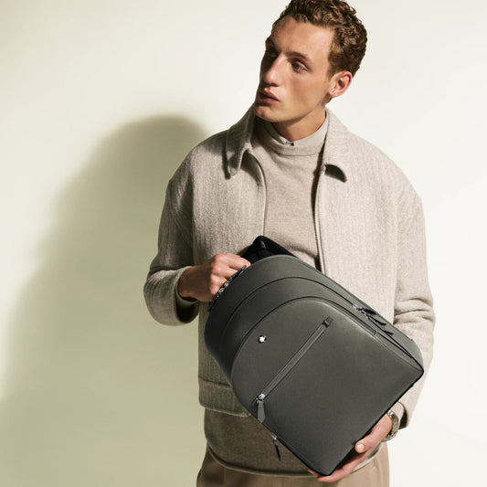 Montblanc Rucksack Medium mit 3 Fächern Sartorial Mittelgrau 199360