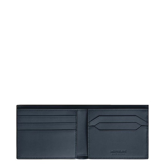 Montblanc Geldbörse 6 Fächer Leder Meisterstück Samtblau 220446