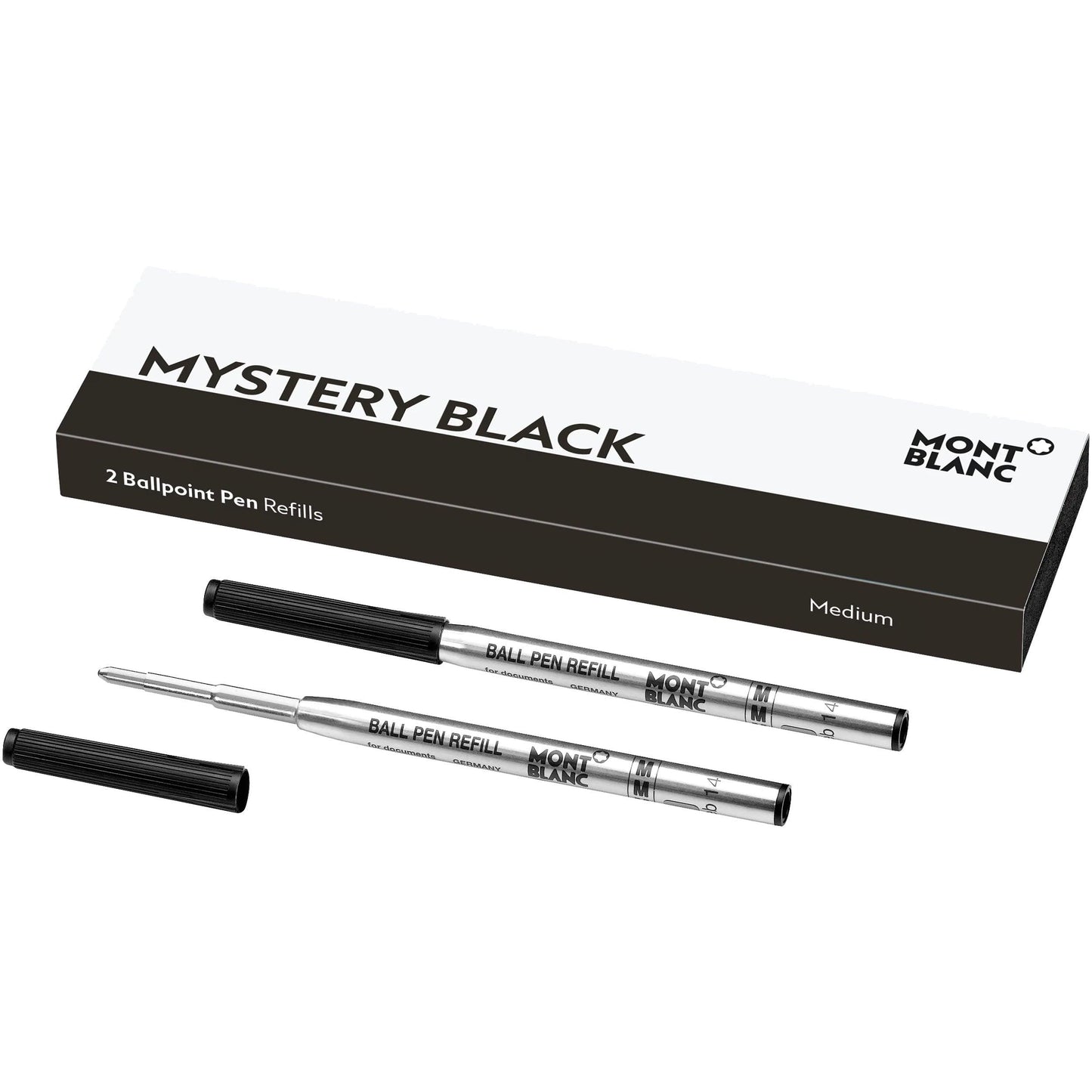 Montblanc 2 Kugelschreiberminen (M) Mystery Black Schwarz 128211