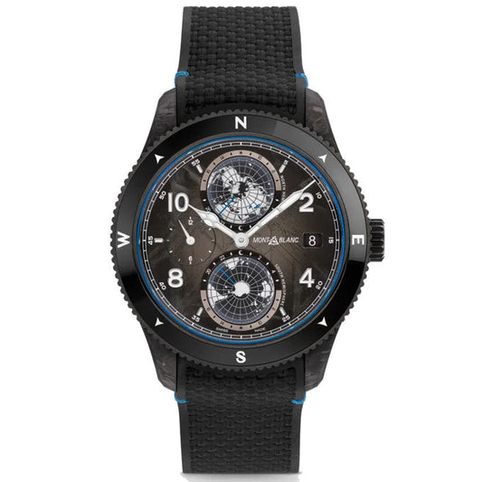 Montblanc Uhr 1858 Geosphere Carbo₂ 0 Oxygen Limited Edition 1969 Stück 43mm Schwarz Automatik 132300