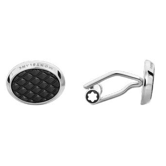 Montblanc Manschettenknöpfe oval Meisterstück Stahl 134468