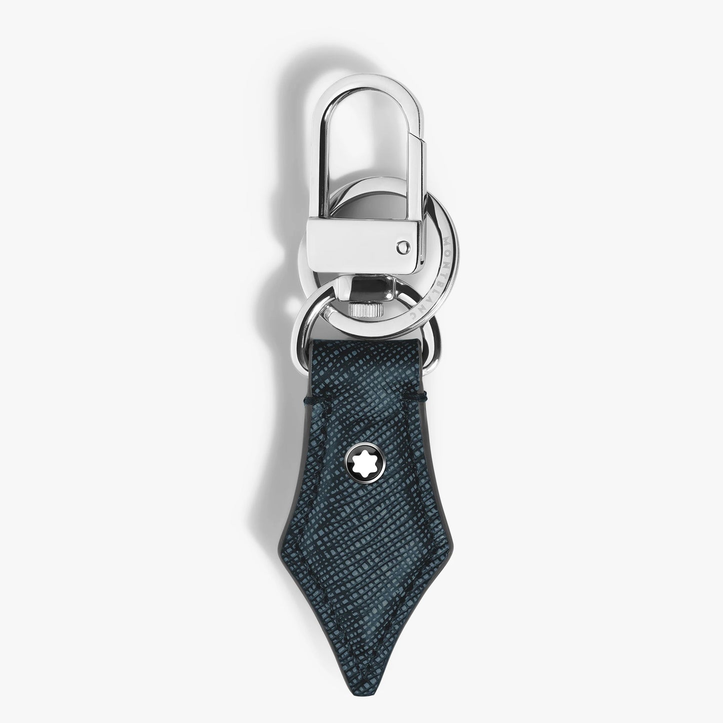 Montblanc Schlüsselanhänger Feder tweed blau 220358