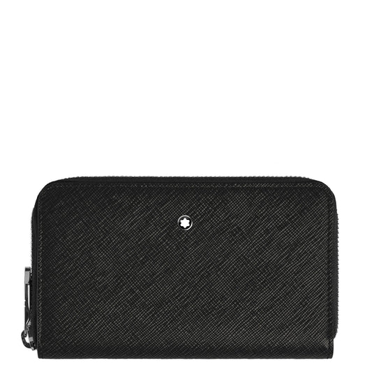 Montblanc Geldbörse 12 Fächer mit Reißverschluss mittel Sartorial Schwarz 220361