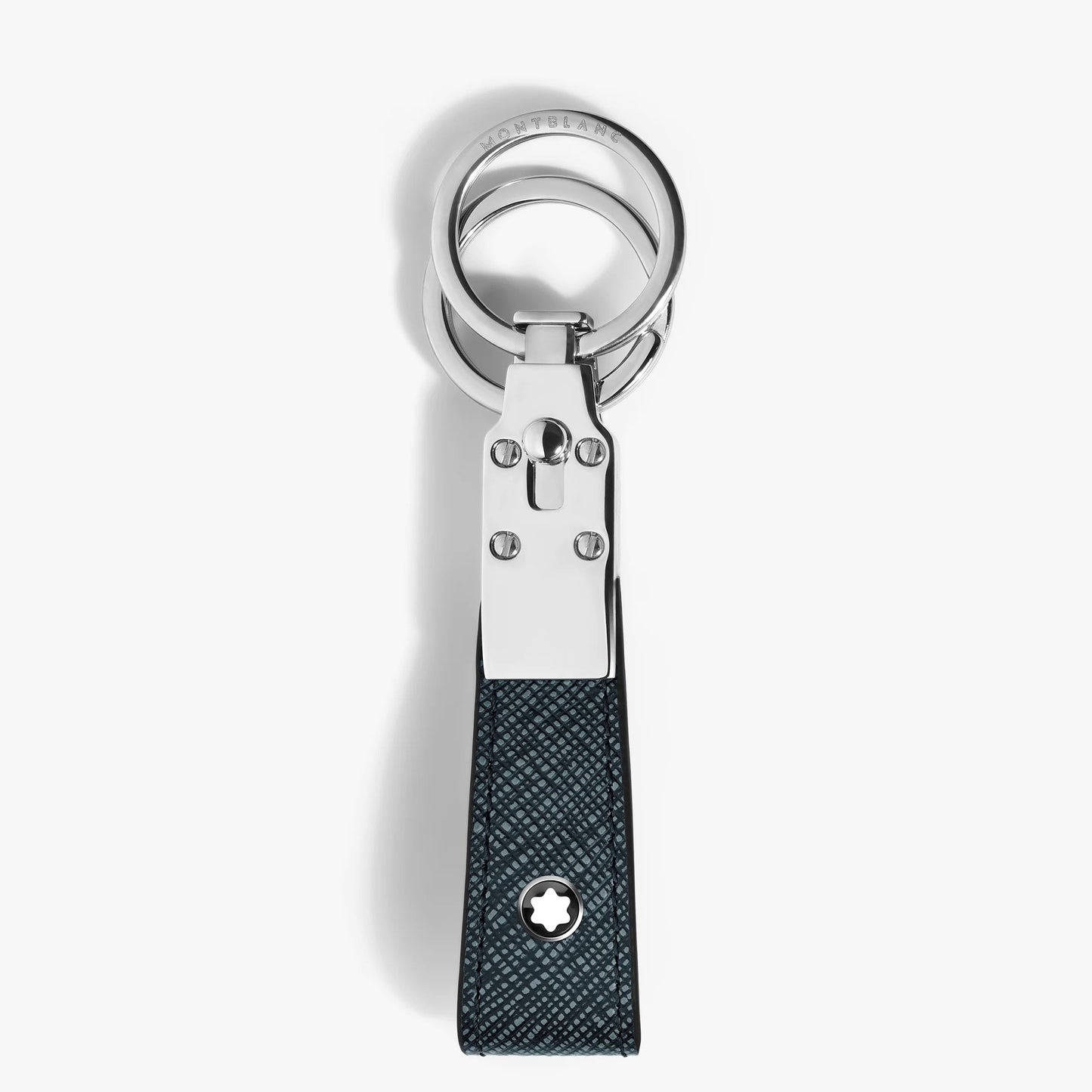 Montblanc Schlüsselanhänger mit Schlaufe Sartorial Tweed Blau 220397