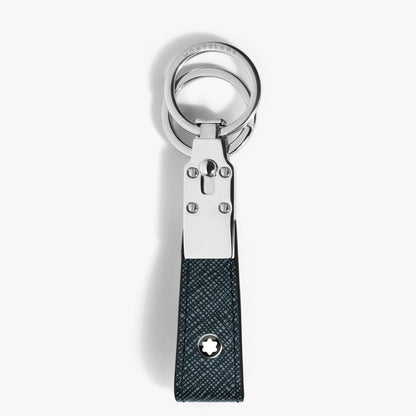 Montblanc Schlüsselanhänger mit Schlaufe Sartorial Tweed Blau 220397
