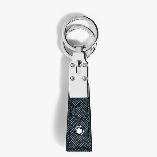 Montblanc Schlüsselanhänger mit Schlaufe Sartorial Tweed Blau 220397