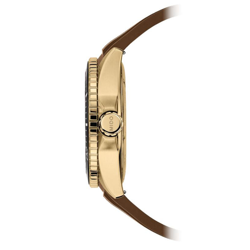 Mido Ocean Star GMT 44mm schwarze Automatikuhr, PVD-Beschichtung aus Gelbgold M026.629.37.291.00
