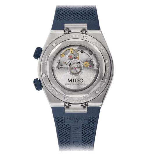Mido Uhr Multifort 8 Two Crowns 38,4x40mm Blau Automatik Stahl M047.507.17.041.00