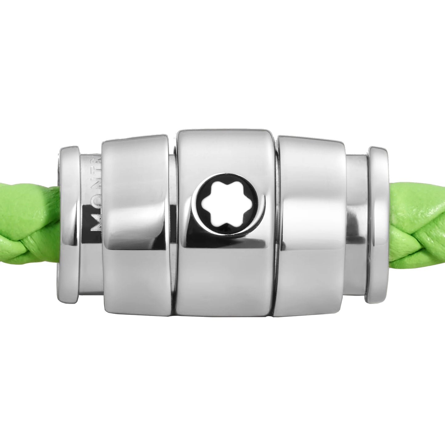 Montblanc Armband Edelstahl 3 Ringe und Leder Meisterstück Lime Größe L 13429268