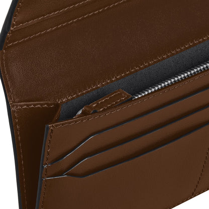Montblanc Geldbörse 14 Fächer Meisterstück, Reißverschlusstasche braun verlaufend 220318