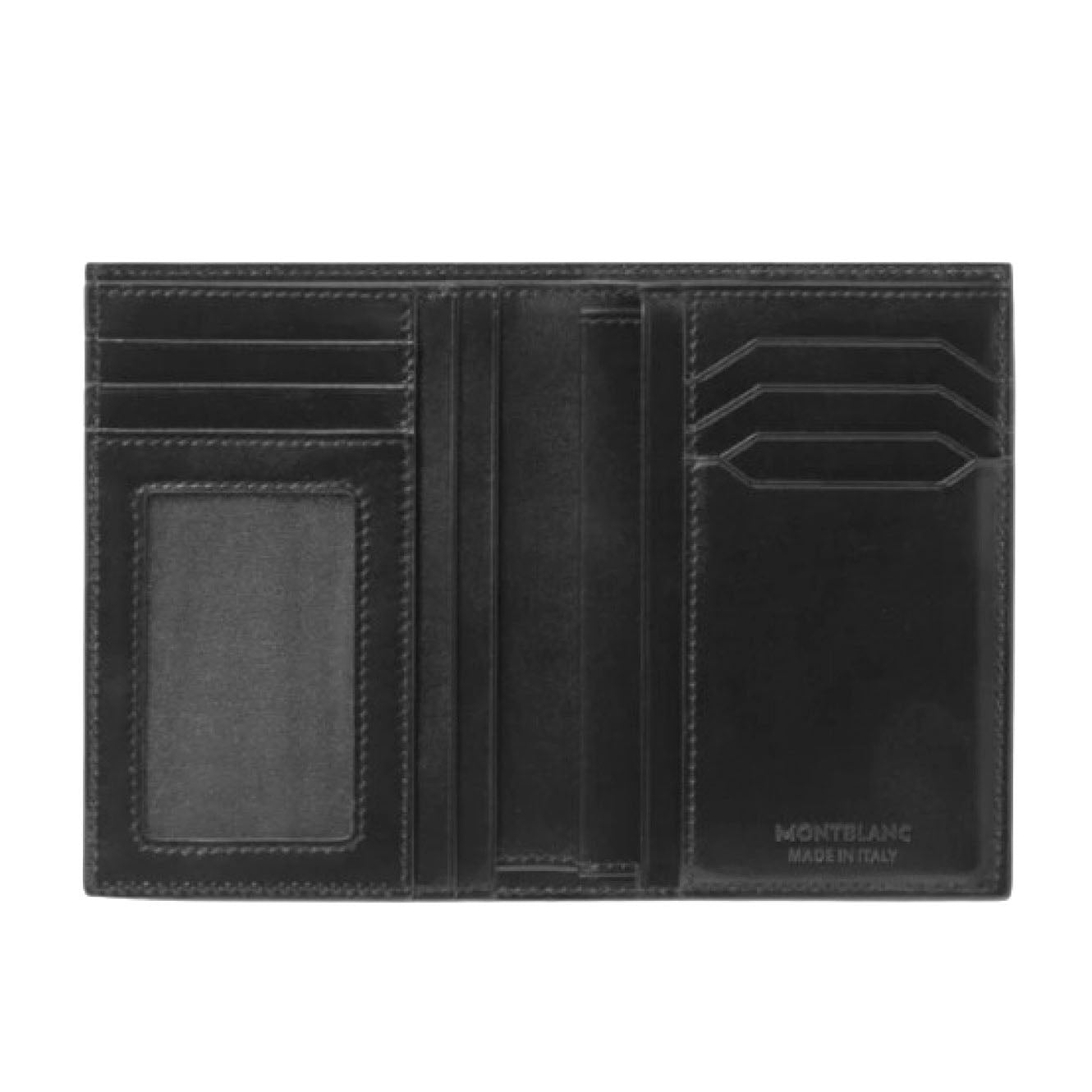 Montblanc Geldbörse 7 Fächer und Ausweishalter Meisterstück schwarz 198380