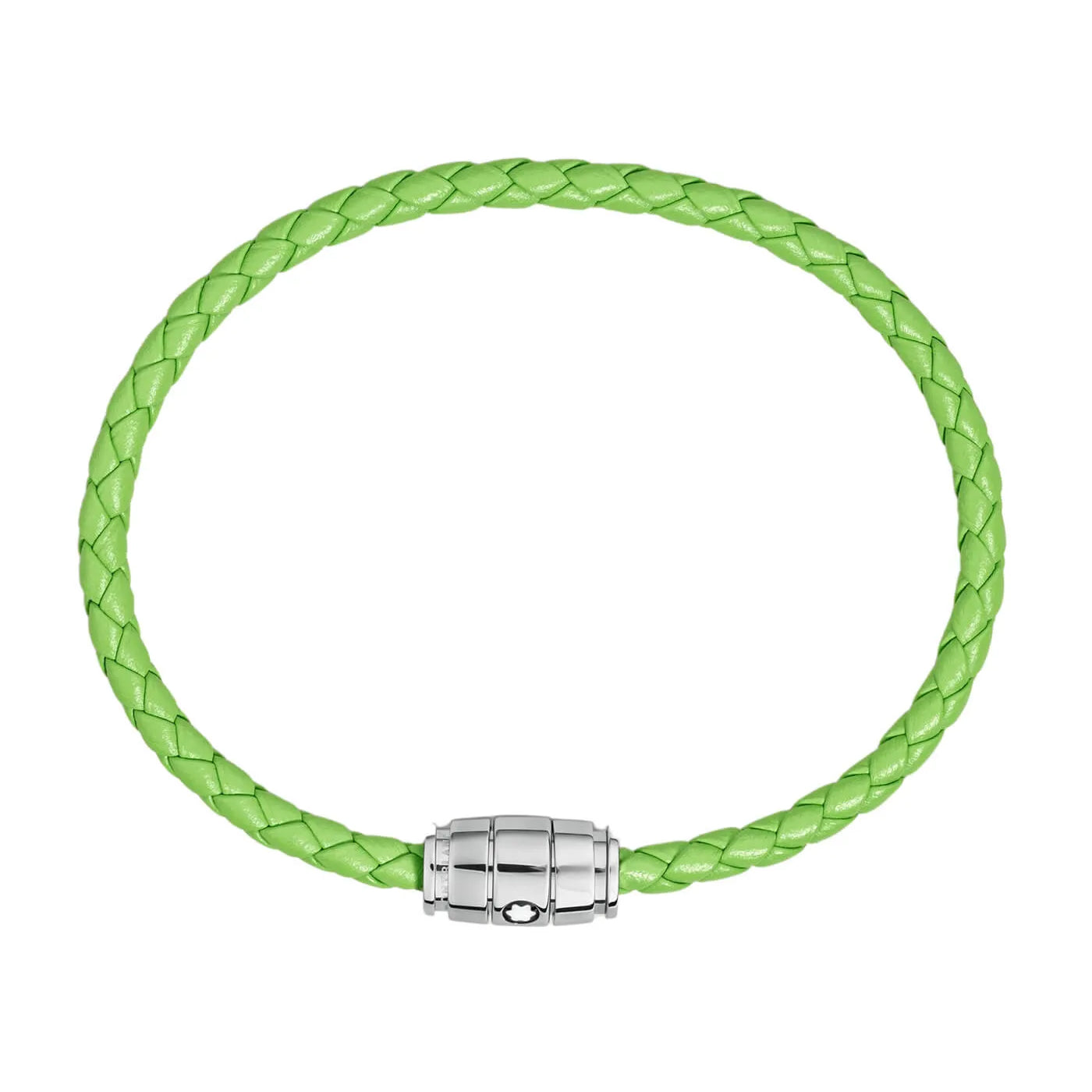 Montblanc Armband Edelstahl 3 Ringe und Leder Meisterstück Lime Größe L 13429268