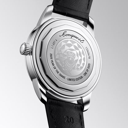 Longines Uhr Conquest Heritage Year of the Snake Edition 40mm Rot Automatik Stahl L1.651.4.09.2