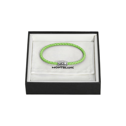 Montblanc Armband Edelstahl 3 Ringe und Leder Meisterstück Lime Größe L 13429268