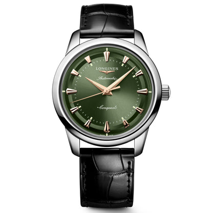 Longines Uhr Conquest Heritage 40mm grün Automatik Stahl L1.650.4.02.2