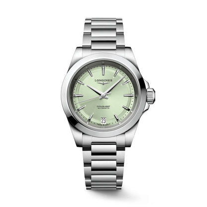 Longines Uhr Conquest 34mm grün Automatik Stahl L3.430.4.02.6