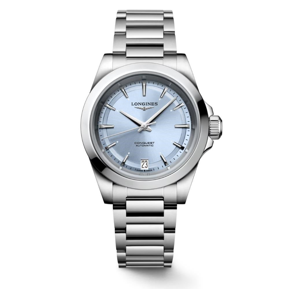 Longines Uhr Conquest 34mm Blau Automatik Stahl L3.430.4.92.6