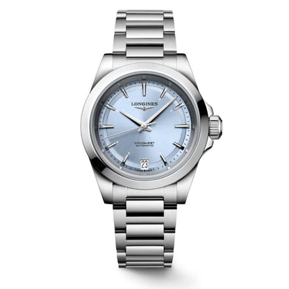 Longines Uhr Conquest 34mm Blau Automatik Stahl L3.430.4.92.6