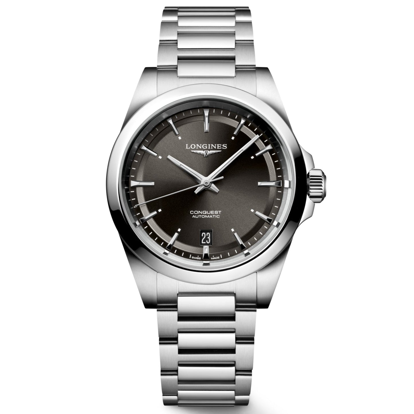 Longines Uhr Conquest 38mm schwarz Automatik Stahl L3.720.4.52.6