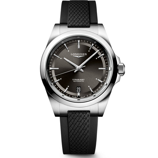 Longines Uhr Conquest 38mm schwarz automatisch Stahl L3.720.4.52.9