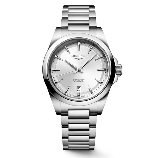 Longines Uhr Conquest 38mm Silber Automatik Stahl L3.720.4.72.6