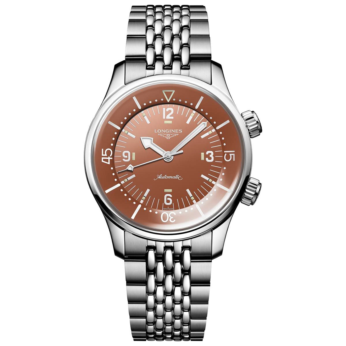 Longines Armbanduhr Legend Diver 39mm Terrakotta Automatik Stahl L3.764.4.96.6