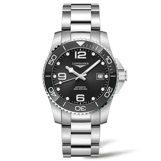 Longines Uhr Hydroconquest 39mm Schwarz Automatik Stahl