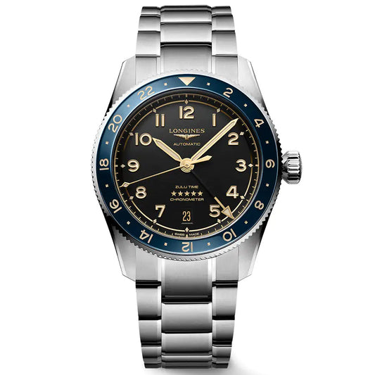 Longines Uhr Spirit Zulu Time 39mm anthrazit Automatik Stahl L3.802.4.60.6