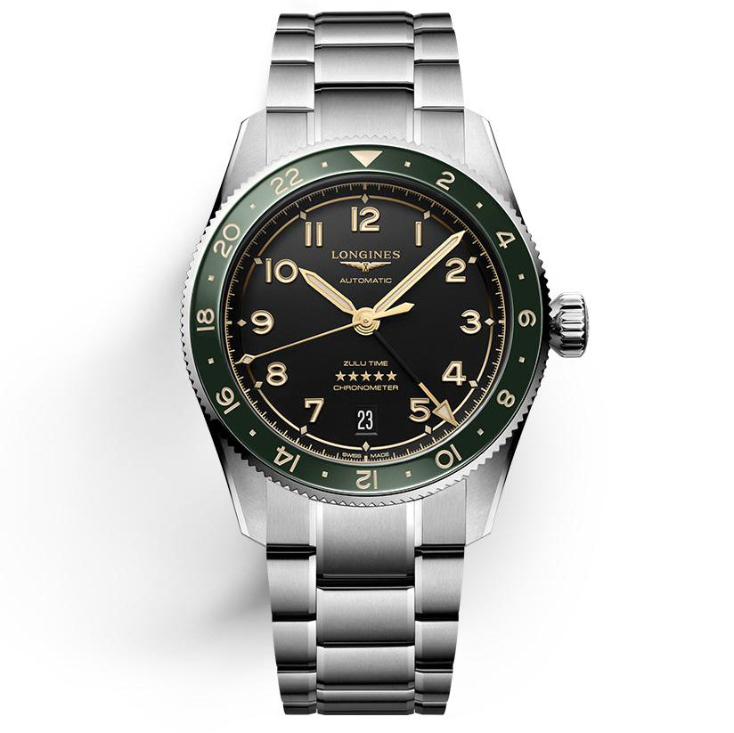 Longines Uhr Spirit Zulu Time 39mm Anthrazit Automatik Stahl L3.802.4.63.6