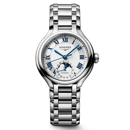 Longines Uhr Primaluna Mondphase 34mm silber Automatik Stahl L8.126.4.71.6