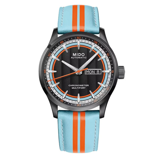 Mido Uhr Multifort Chronometer 1 Racer 42mm schwarz automatisch Stahl PVD-Beschichtung schwarz M038.431.36.051.00