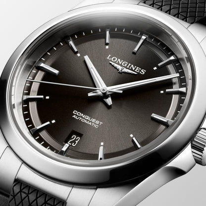 Longines Uhr Conquest 38mm schwarz automatisch Stahl L3.720.4.52.9