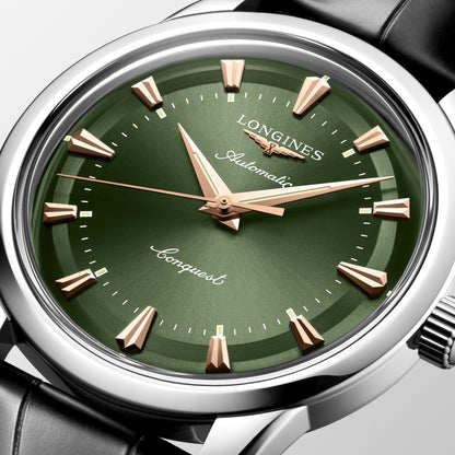 Longines Uhr Conquest Heritage 40mm grün Automatik Stahl L1.650.4.02.2