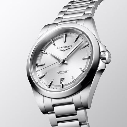 Longines Uhr Conquest 38mm Silber Automatik Stahl L3.720.4.72.6