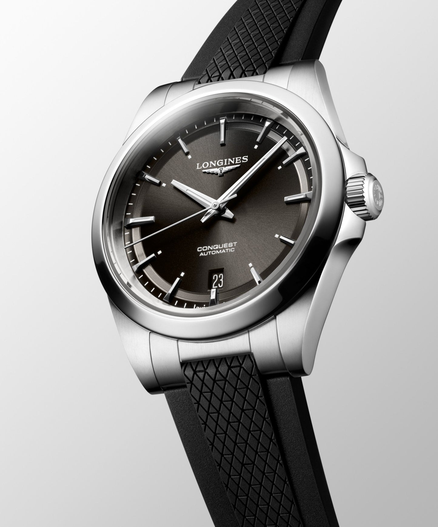 Longines Uhr Conquest 38mm schwarz automatisch Stahl L3.720.4.52.9