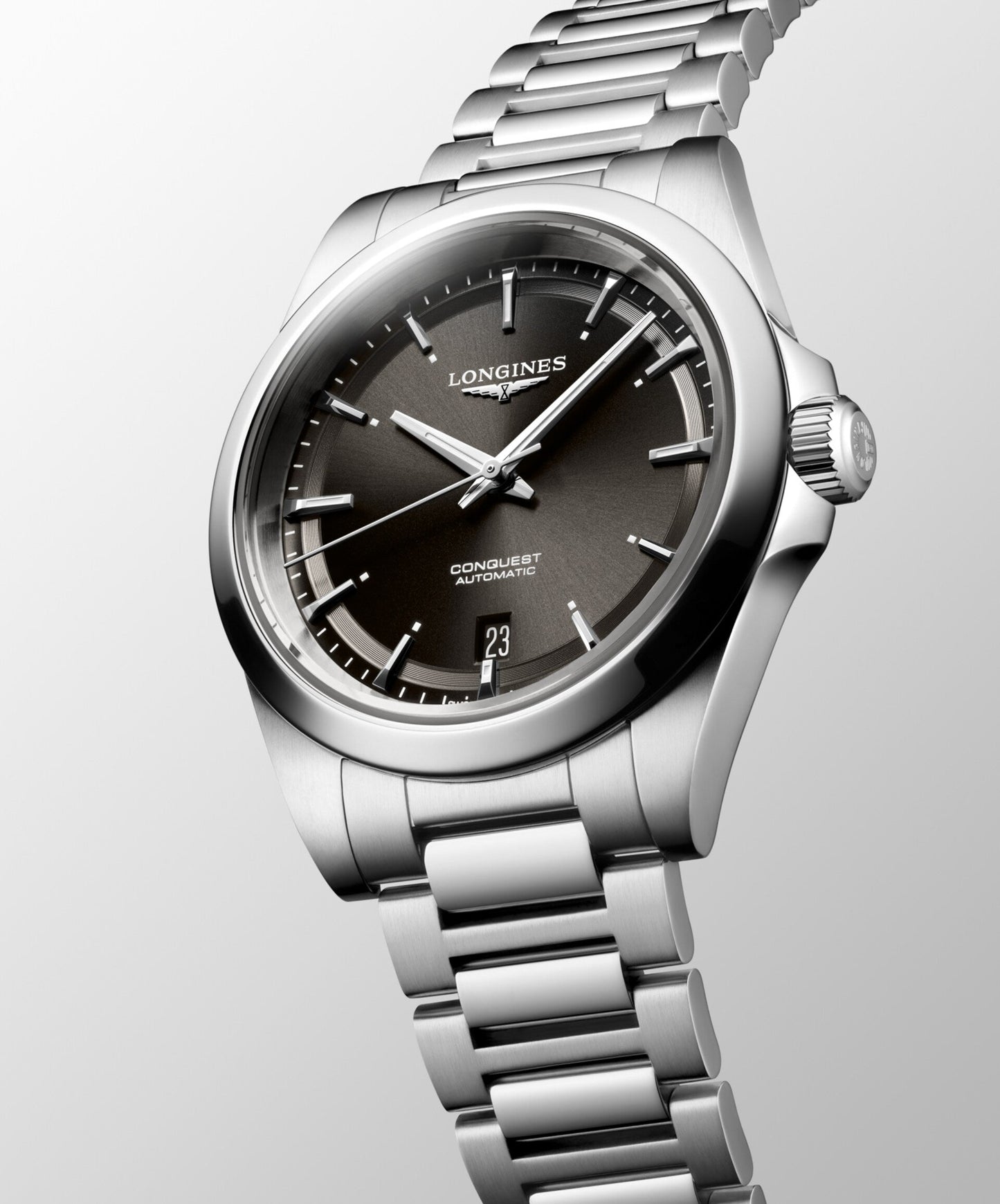 Longines Uhr Conquest 38mm schwarz Automatik Stahl L3.720.4.52.6