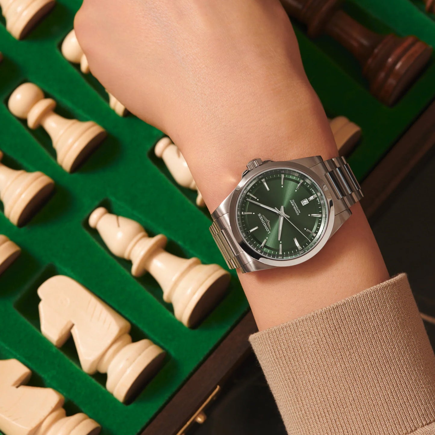 Longines Uhr Conquest 2023 41mm grün Stahl Automatik L3.830.4.02.6