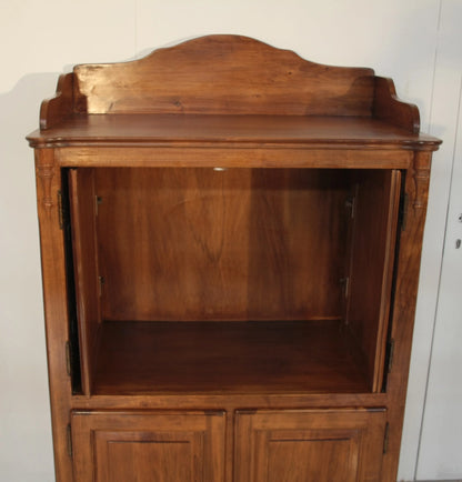 Credenza classica in legno con vano a giorno aperto e due ante inferiori dario raia antiquariato vintage