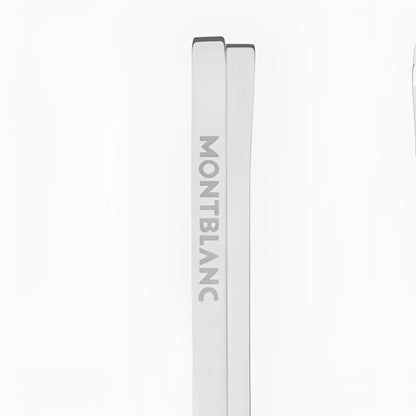 Fermasoldi dell’edizione great montblanc acciaio con design minimalista e logo montblanc inciso homage to the great gatsby
